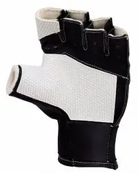Short Black Shooting Gloves With-Stretchable Band - Master