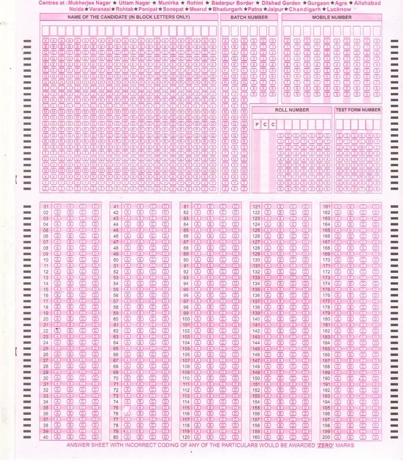ACR NK OMR Sheet - Master