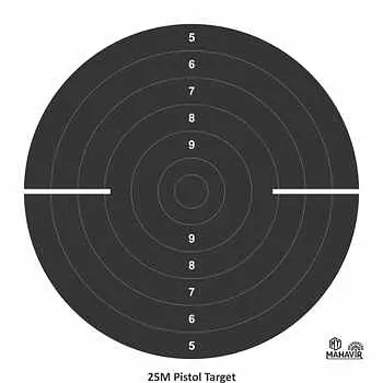 25 METER PISTOL TARGET PAPER DUELING - Master