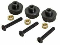 Quick fastener screw set for raiser block